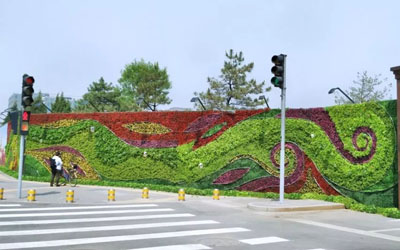 北京北辰中心二期项目景墙装置设计 | 俪和景观 