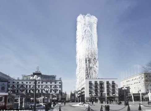 瑞典新型环保建筑可作风力发电站和城市景观 